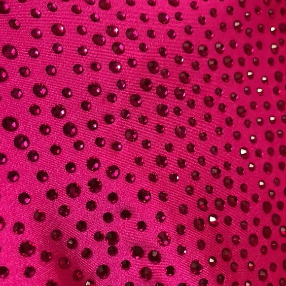Amarra, Size 0, Fushia with rhinestones. 100% polyester. Strappy back - Picture 5 of 7